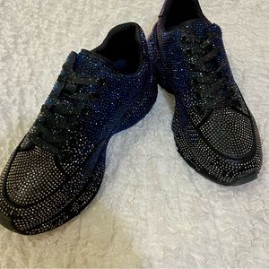 Black Bedazzled Sparkle Sneakers!